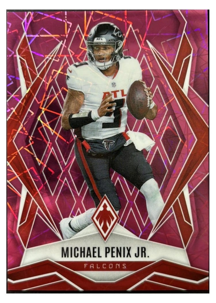 2025 Panini Phoenix Base Set Michael Penix Jr. Pink Lazer #7 card