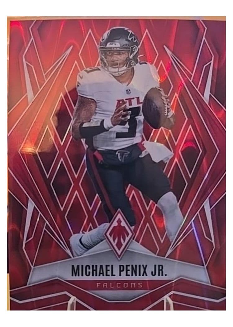2025 Panini Phoenix Base Set Michael Penix Jr. Red Seismic #7 card