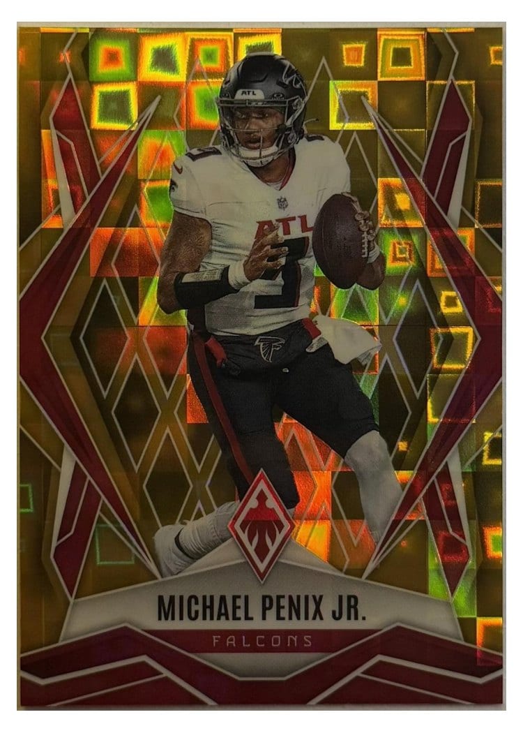 2025 Panini Phoenix Base Set Michael Penix Jr. Gold Hyper #7 card