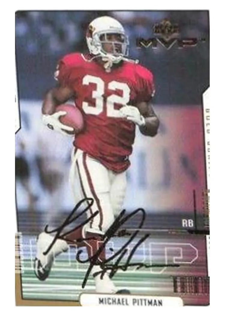 2000 Upper Deck MVP Michael Pittman Silver Script #2 card