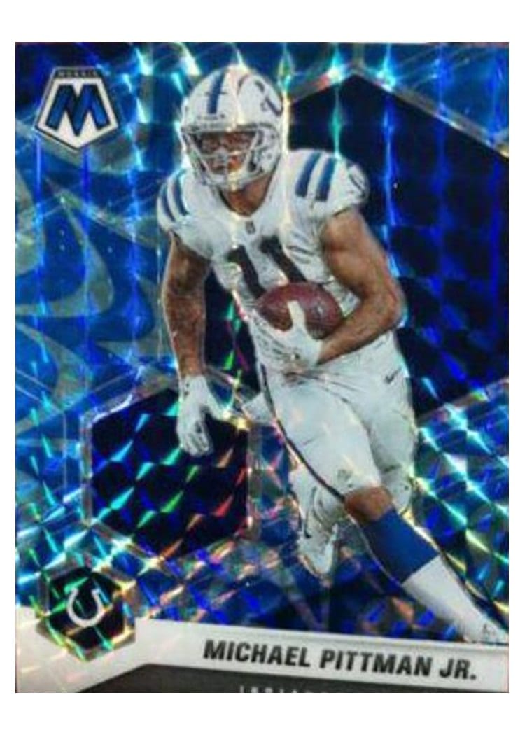 2021 Panini Mosaic Base Set Michael Pittman Jr. Reactive Blue Mosaic #93 card