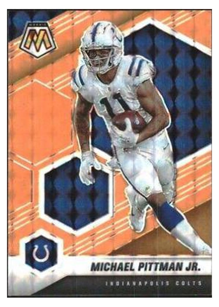2021 Panini Mosaic Base Set Michael Pittman Jr. Orange Fluorescent #93 card