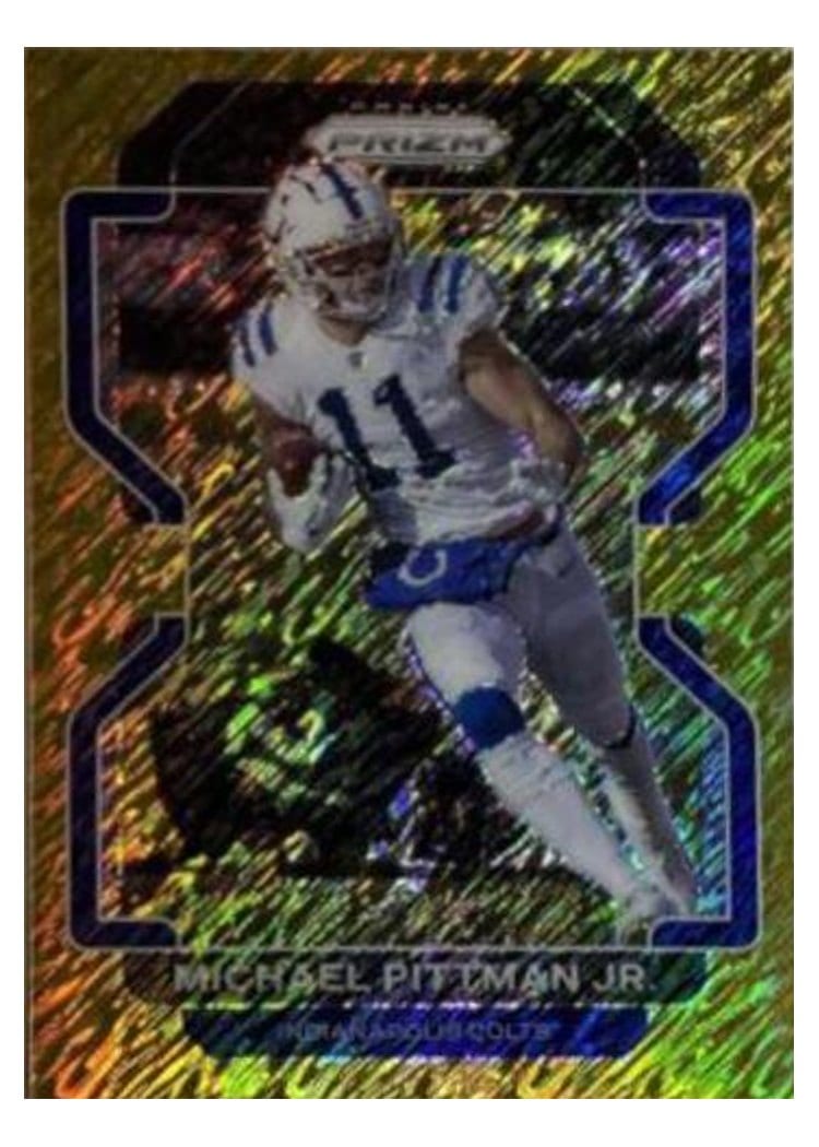 2021 Panini Prizm Base Set Michael Pittman Jr. Gold Shimmer #22 card