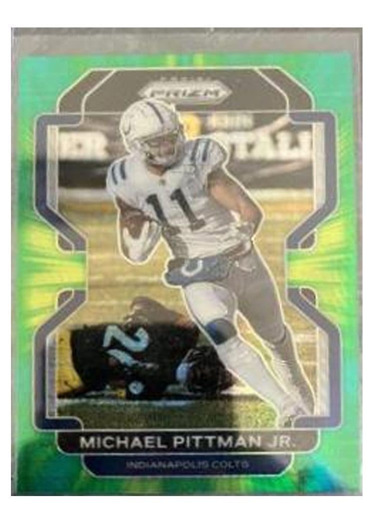 2021 Panini Prizm Base Set Michael Pittman Jr. Green Prizm #22 card