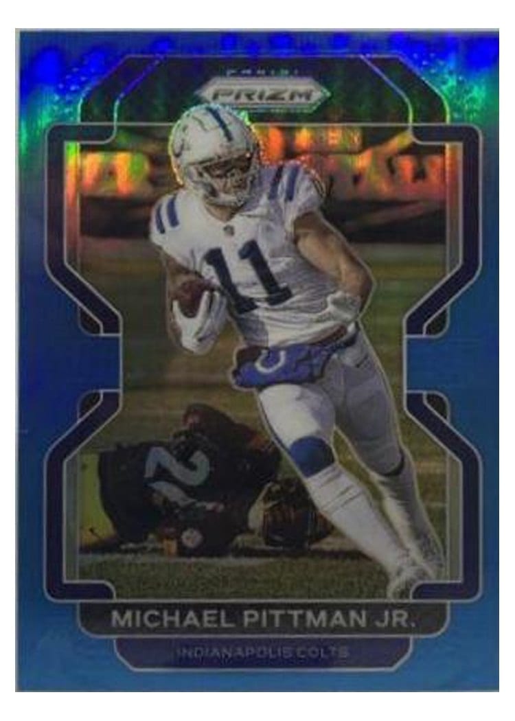 2021 Panini Prizm Base Set Michael Pittman Jr. Light Blue Prizm #22 card