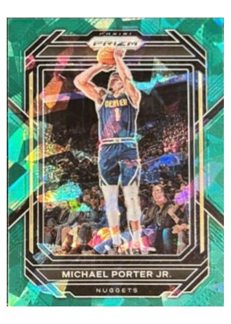 2022 Panini Prizm Base Set Michael Pittman Jr. Green Ice #123 card