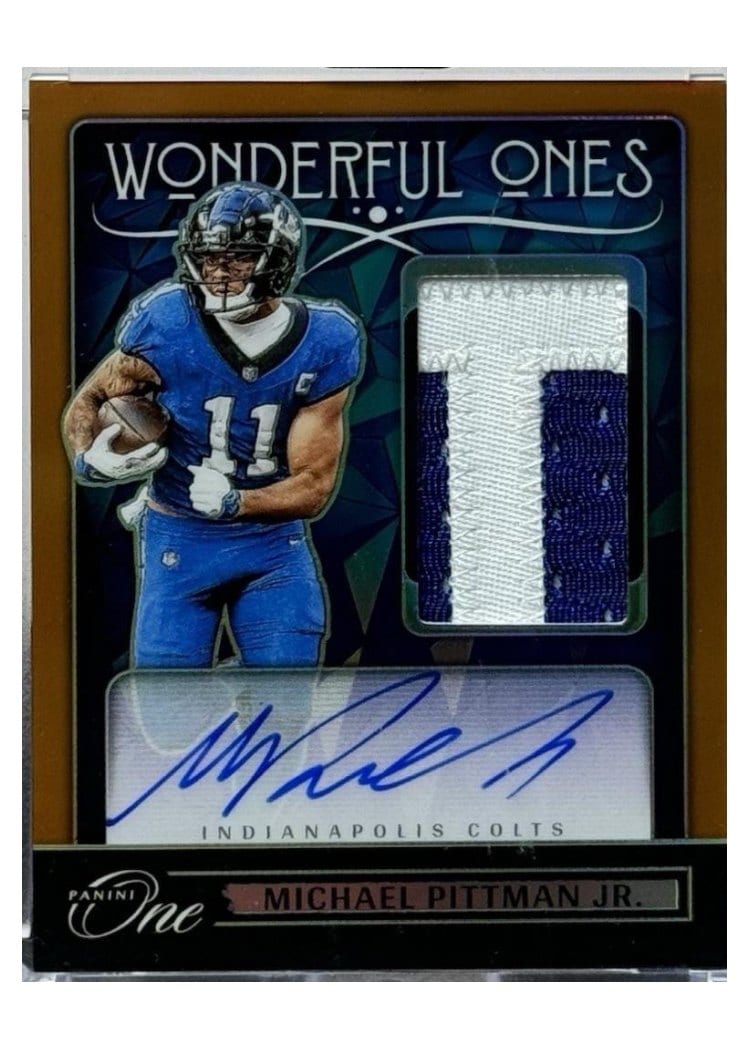 2024 Panini One Wonderful Ones Autographs Michael Pittman Jr. #367 card