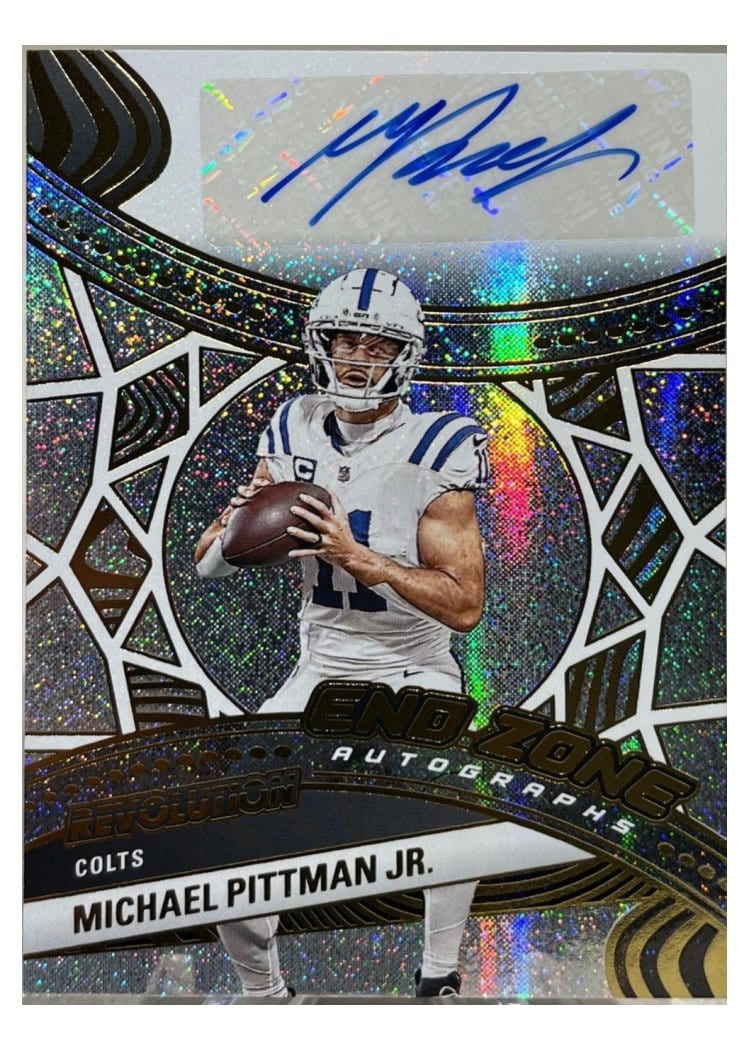 2025 Panini Revolution End Zone Autographs Michael Pittman Jr. #15 card