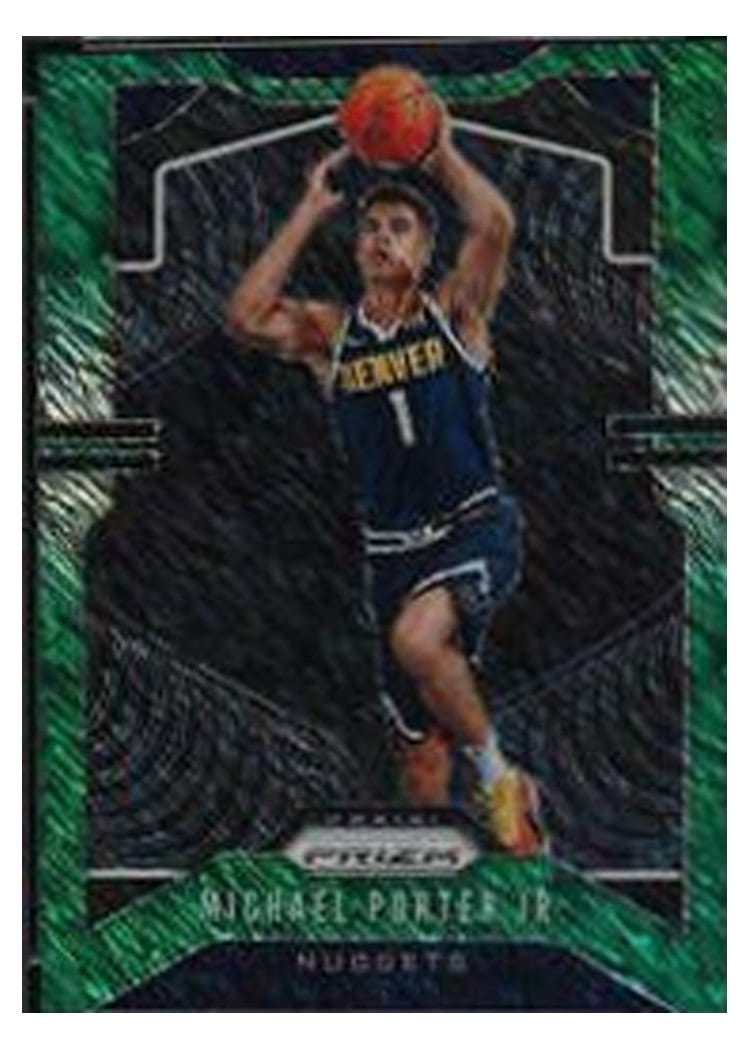 2019 Panini Prizm Michael Porter Jr. Green Shimmer Prizm #88 card