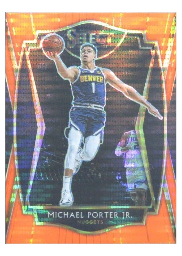 2020-21 Panini Select Base Set Michael Porter Jr. Neon Orange Pulsar #106 card