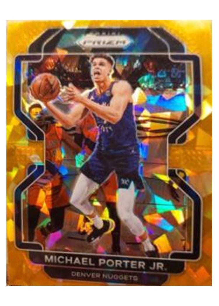 2021-22 Panini Prizm Base Set Michael Porter Jr. Orange Ice Prizm #164 card