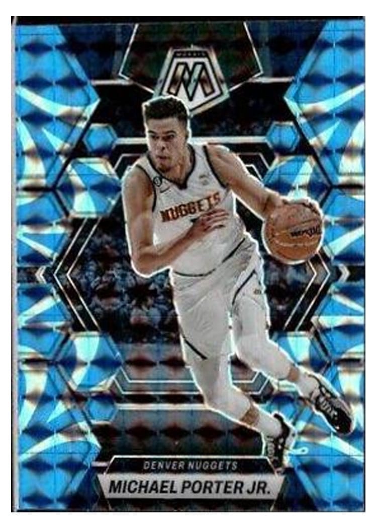 2022-23 Panini Mosaic Base Set Michael Porter Jr Reactive Blue #44 card