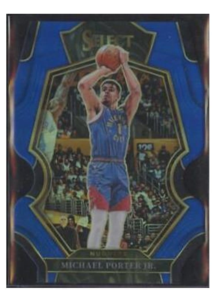 2022-23 Panini Select Base Set Michael Porter Jr. Blue Die Cut Prizm #114 card