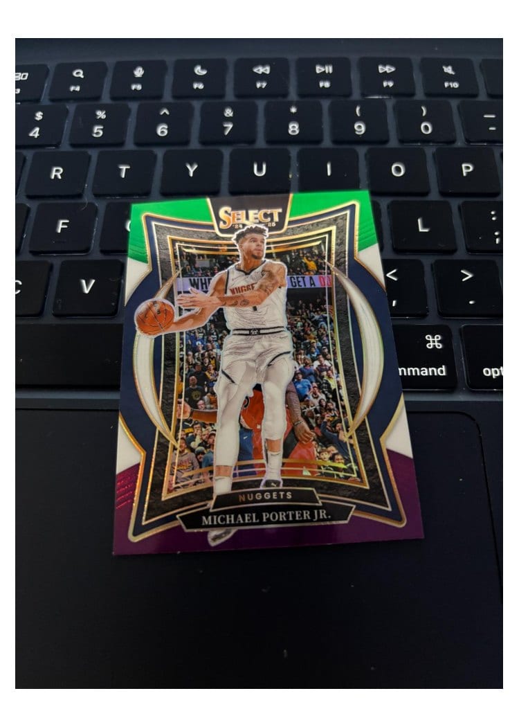 2024-25 Panini Select Base Set Michael Porter Jr. Green White Purple Prizm #32 card