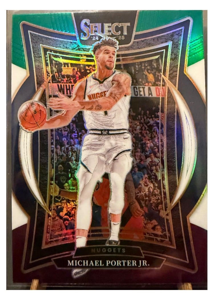2024-25 Panini Select Base Set Michael Porter Jr. Tri-Color Prizm #32 card