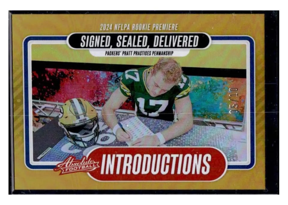 2024 Panini Absolute Introductions Michael Pratt Gold Spectrum #I-MPT card