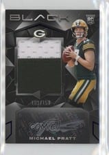2024 Panini Black Rookie Patch Autographs Michael Pratt #205 card