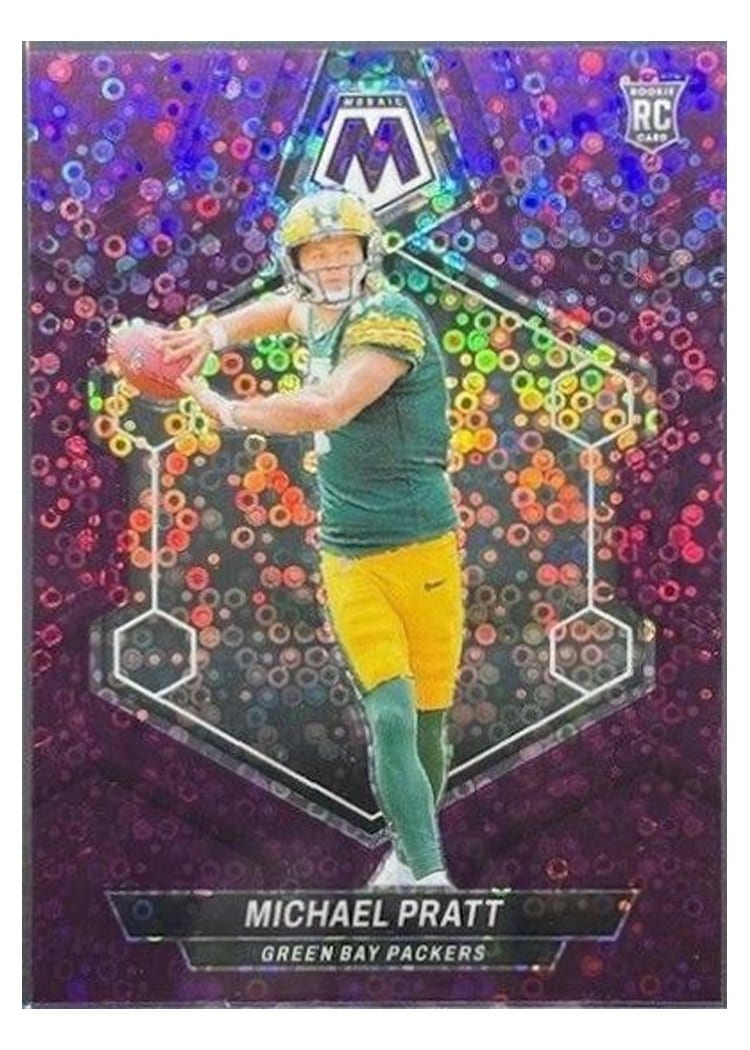 2024 Panini Mosaic Base Set Michael Pratt No Huddle Purple #400 card
