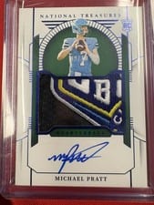 2024 Panini National Treasures Collegiate College Materials Signatures Michael Pratt #51 card