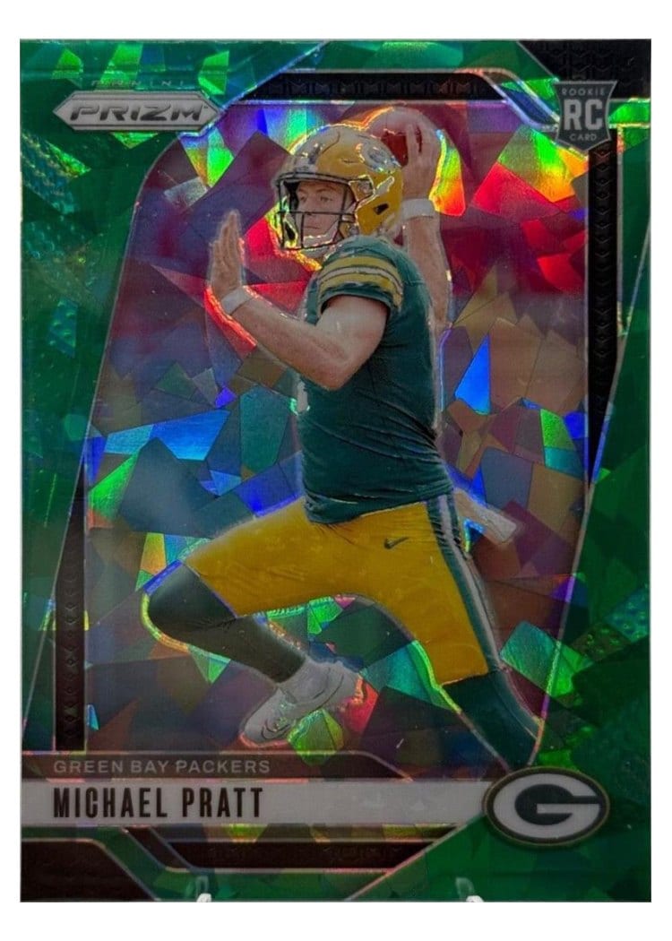 2024 Panini Prizm Base Set Michael Pratt Green Ice #379 card