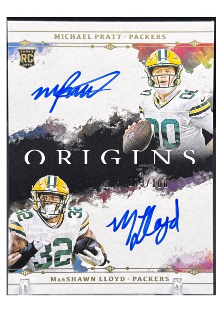 2024 Panini Origins Dual Rookie Autographs Michael Pratt / MarShawn Lloyd #DA-7 card