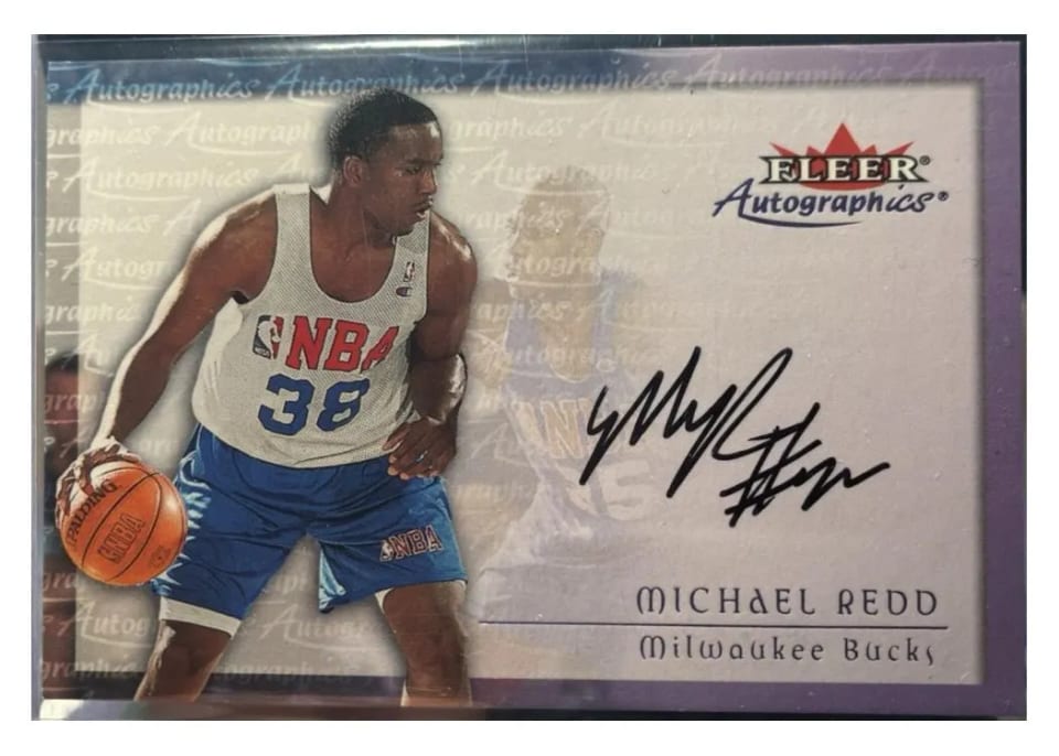 2000 Fleer Tradition Autographics Michael Redd card