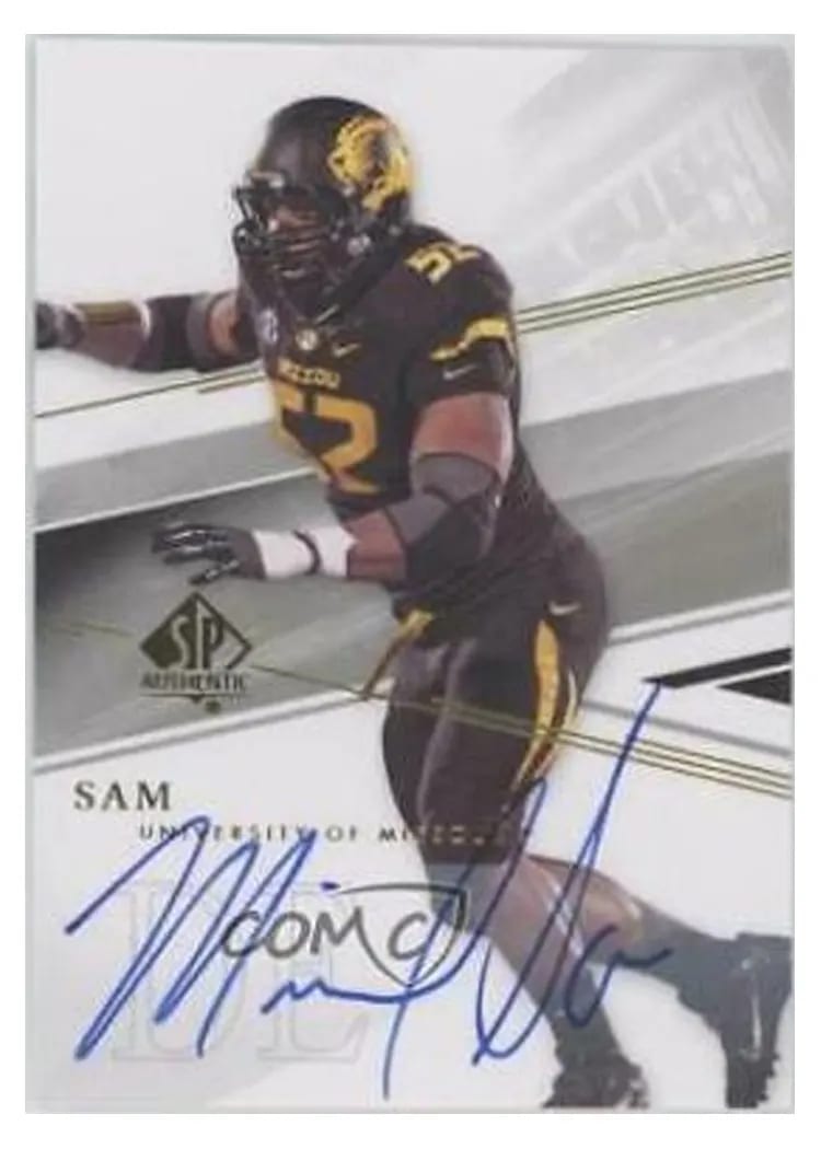2014 SP Authentic Michael Sam Autograph #13 card