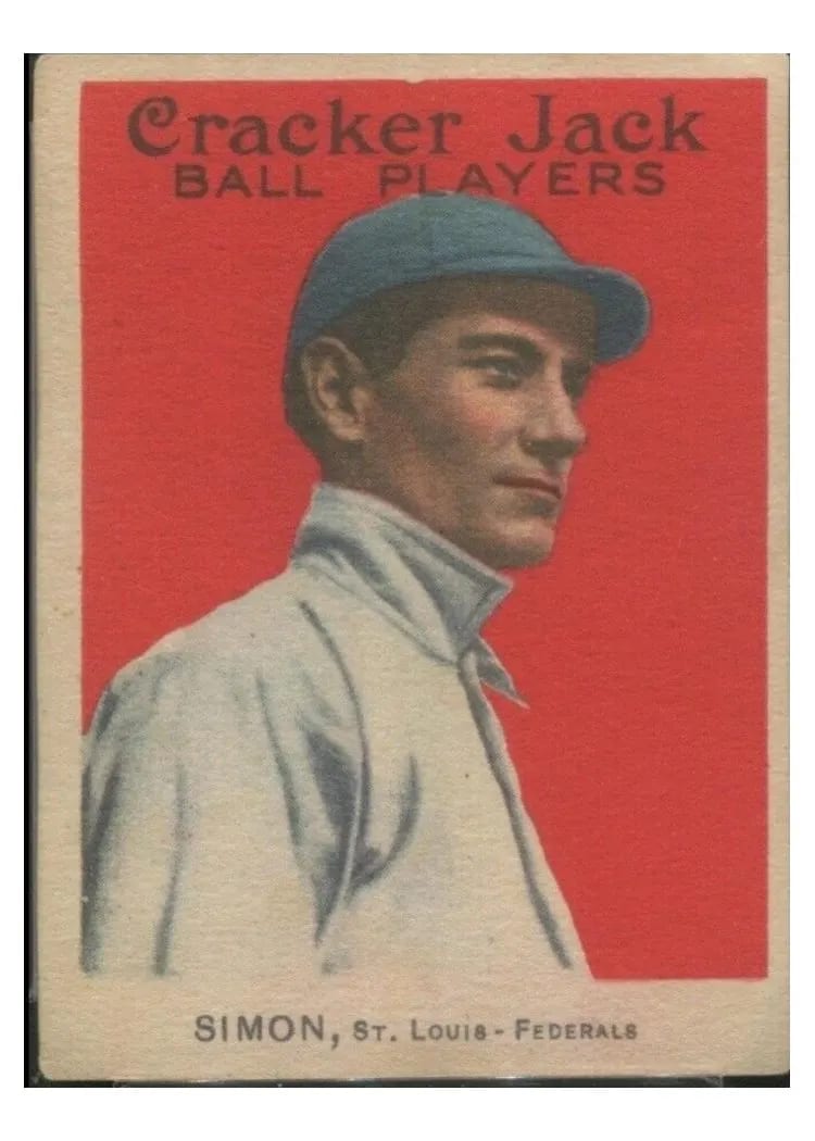 1914 Cracker Jack Michael Simon #25 card