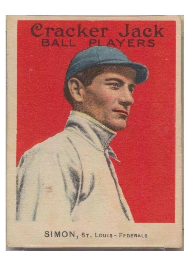 1915 Cracker Jack Michael Simon #25 card
