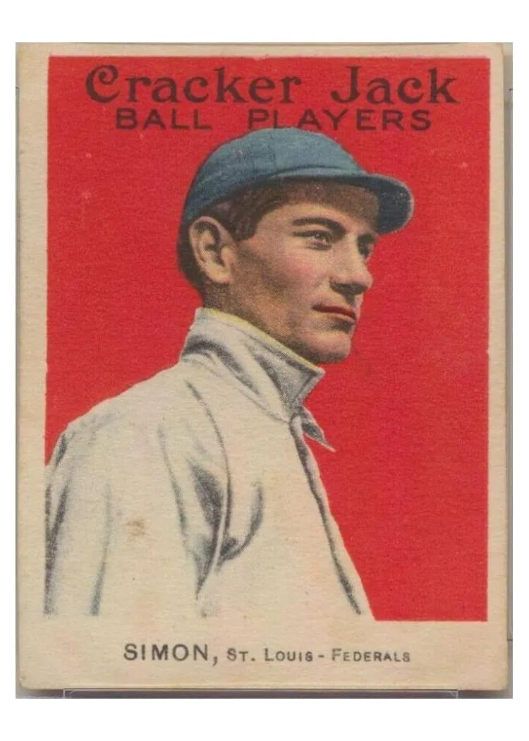 1915 Cracker Jack Michael Simon #25 card