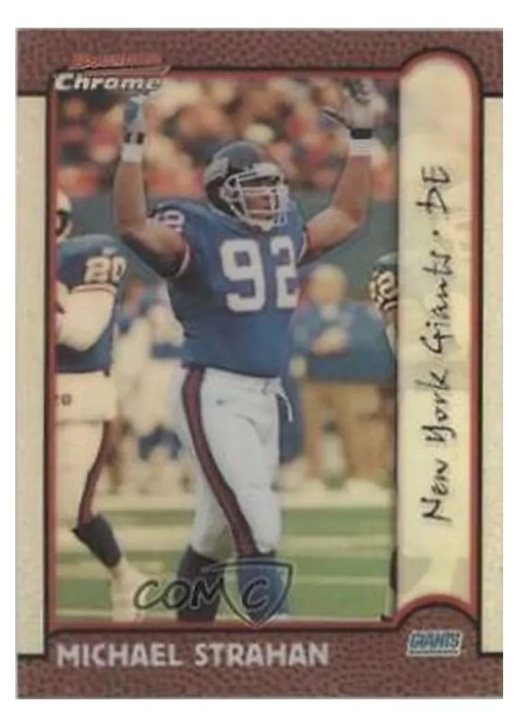 1999 Bowman Chrome Michael Strahan #5 card