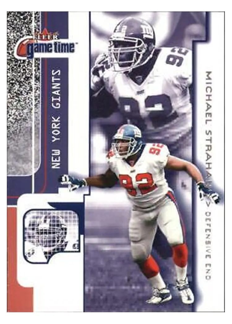 2001 Fleer Game Time Michael Strahan #55 card