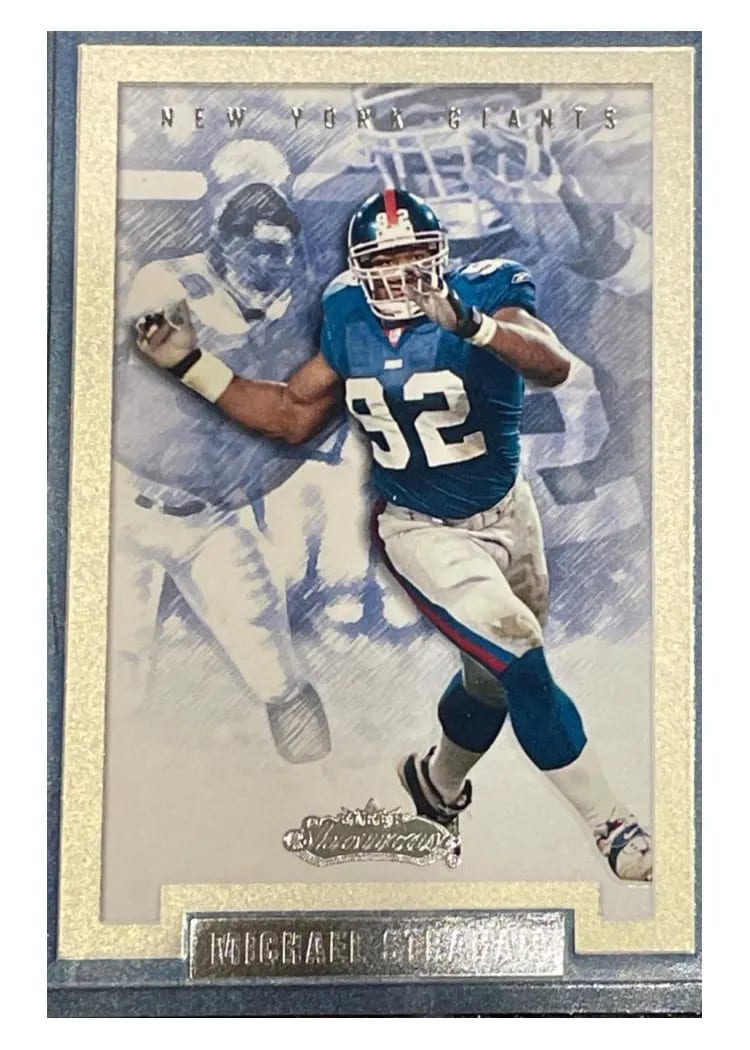 2002 Fleer Showcase Michael Strahan #72 card