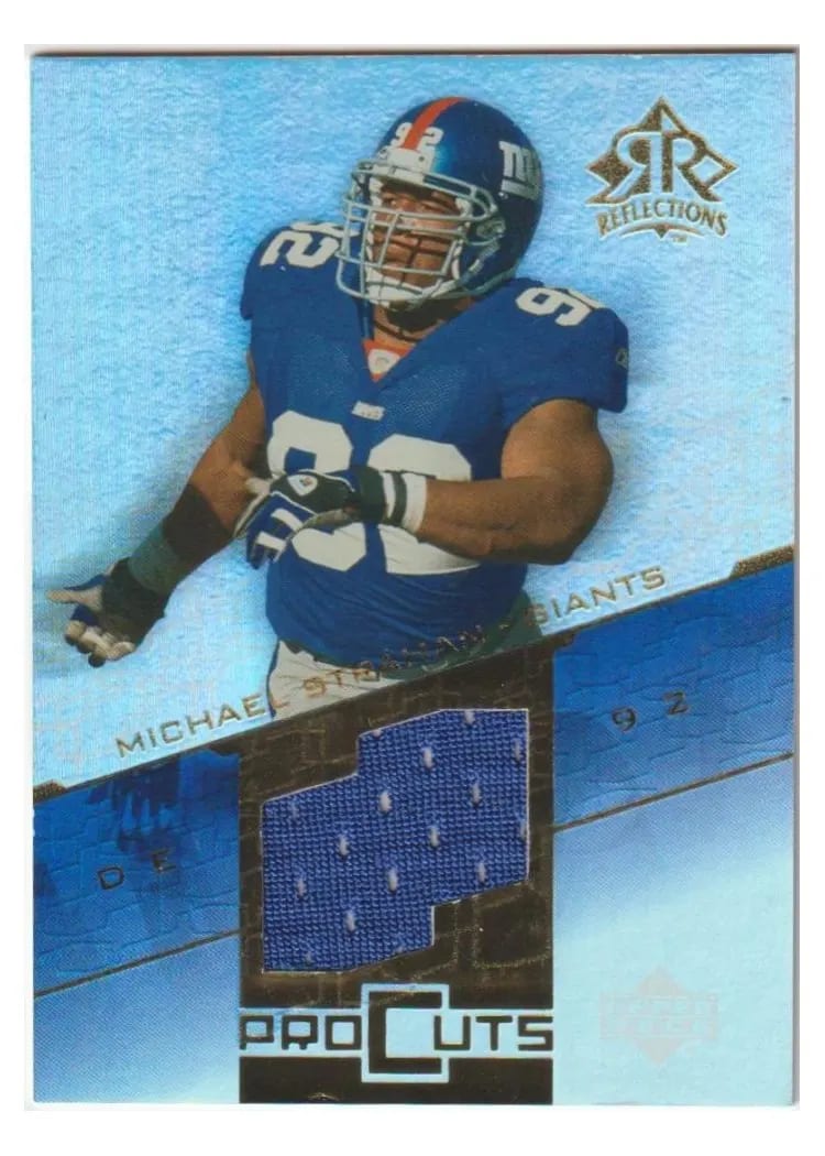 2004 Upper Deck Reflections Pro Cuts MICHAEL STRAHAN #PC-MS card
