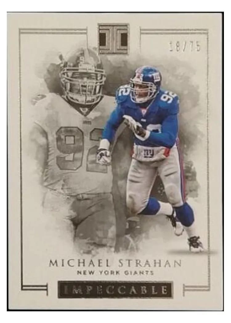 2016 Panini Impeccable Michael Strahan #41 card