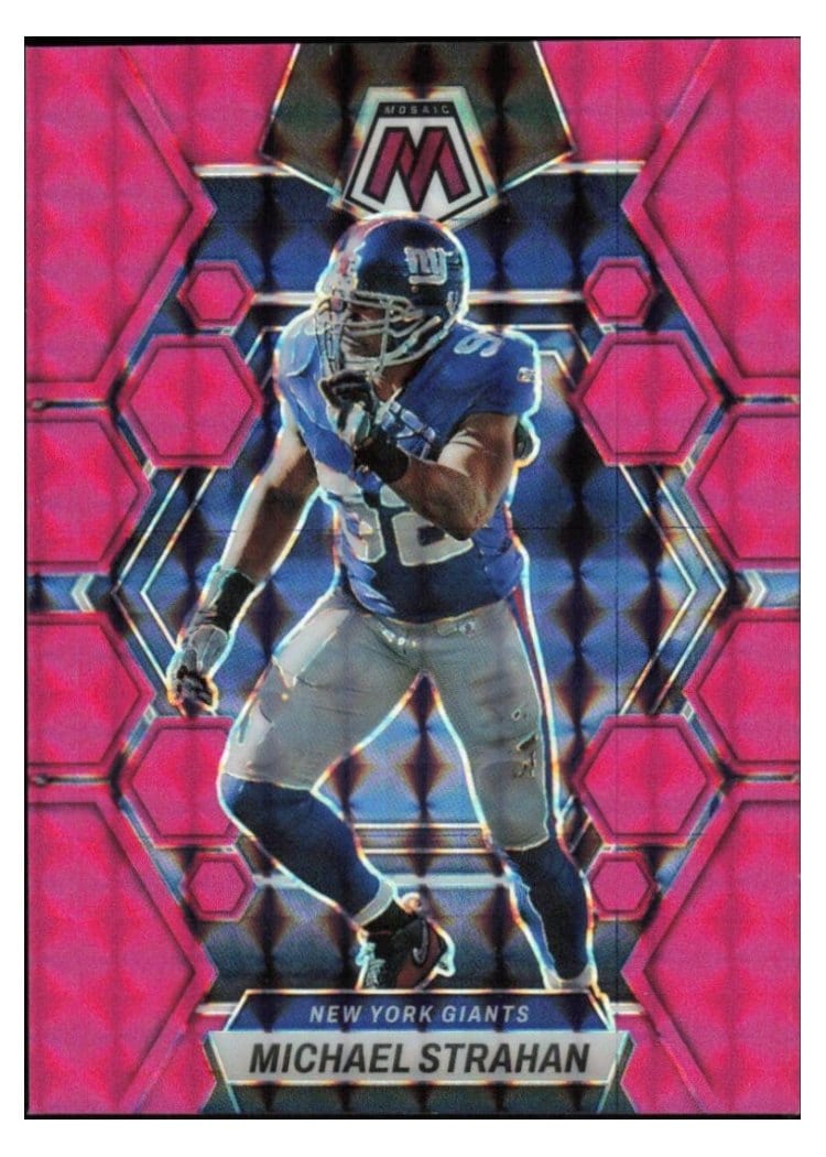 2023 Panini Mosaic Base Set Michael Strahan Pink Fluorescent #182 card