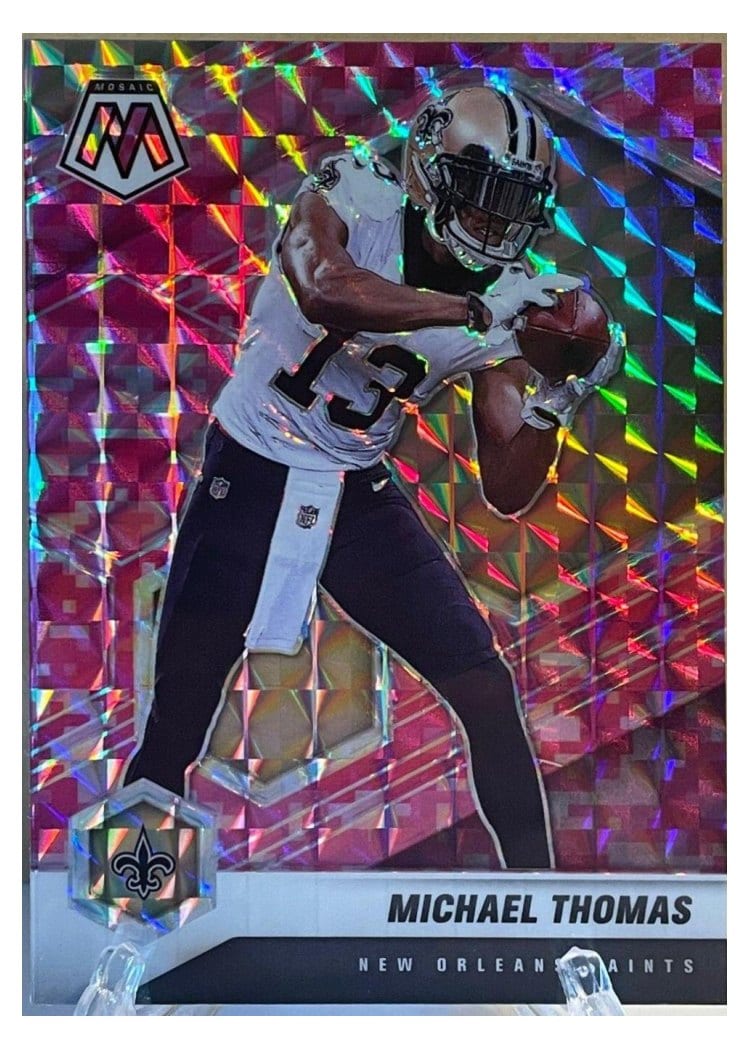 2021 Panini Mosaic Base Set Michael Thomas Pink Fluorescent #145 card