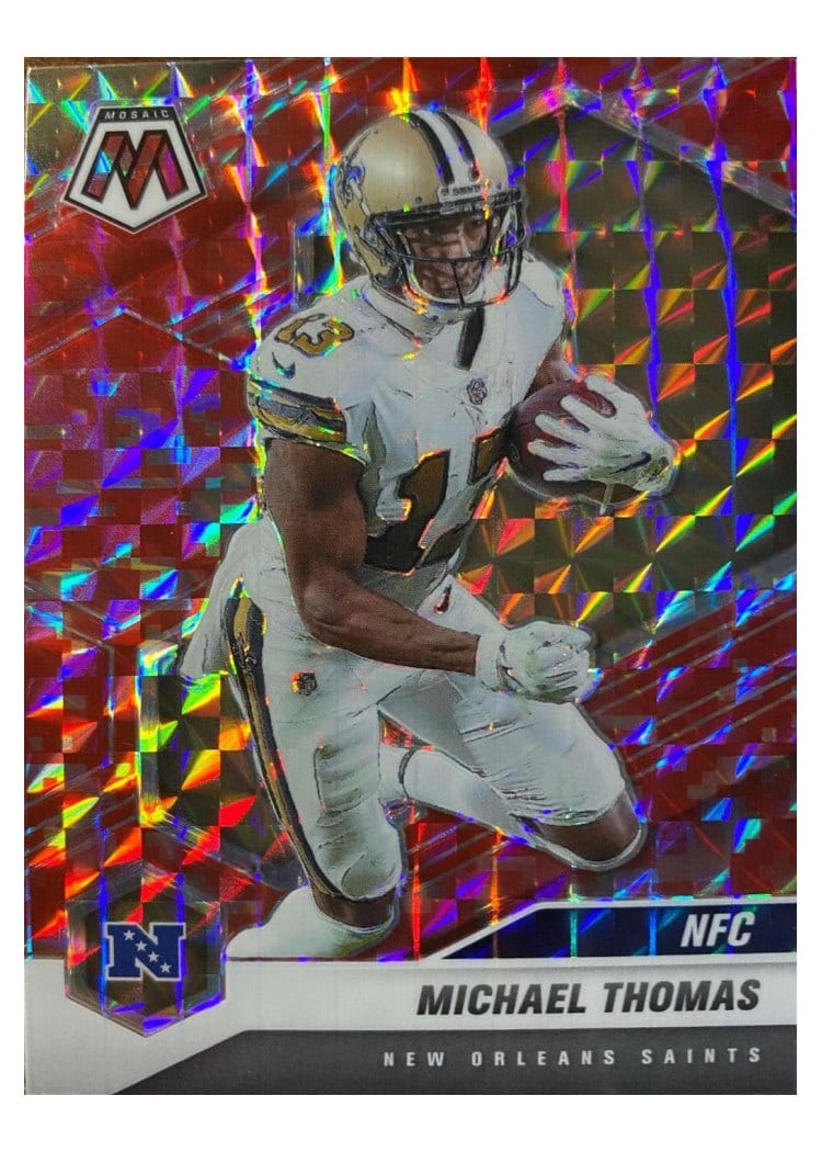 2021 Panini Mosaic Base Set Michael Thomas Camo Red Mosaic #216 card