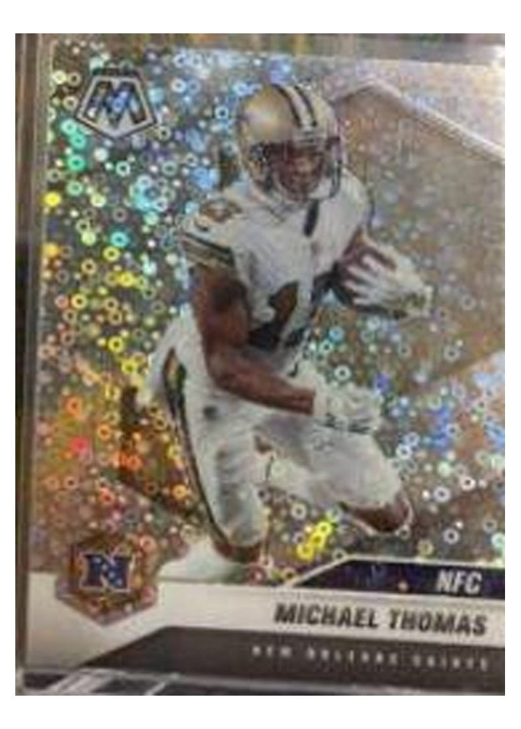 2021 Panini Mosaic Base Set Michael Thomas No Huddle Silver Mosaic #216 card