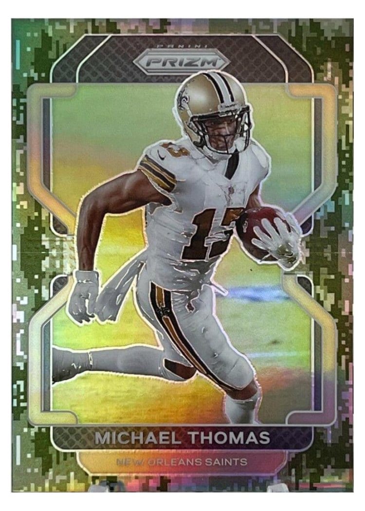 2021 Panini Prizm Base Set Michael Thomas Forest Camo Prizm #301 card