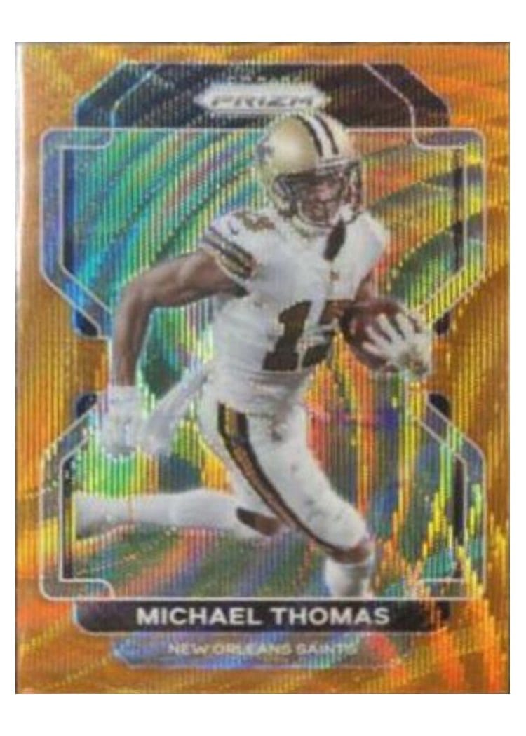 2021 Panini Prizm Base Set Michael Thomas Orange Wave Prizm #301 card