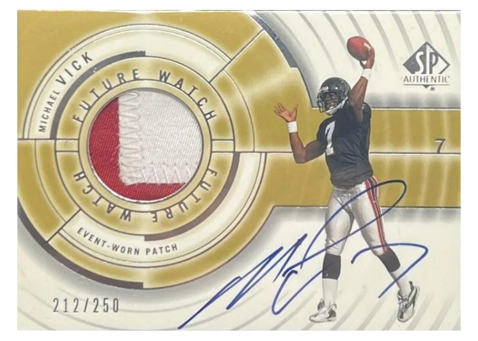 2001 SP Authentic Michael Vick #91 card