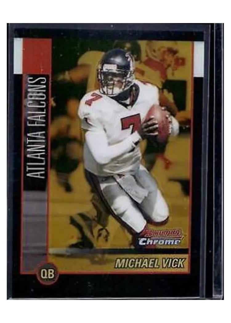 2002 Bowman Michael Vick Gold #35 card