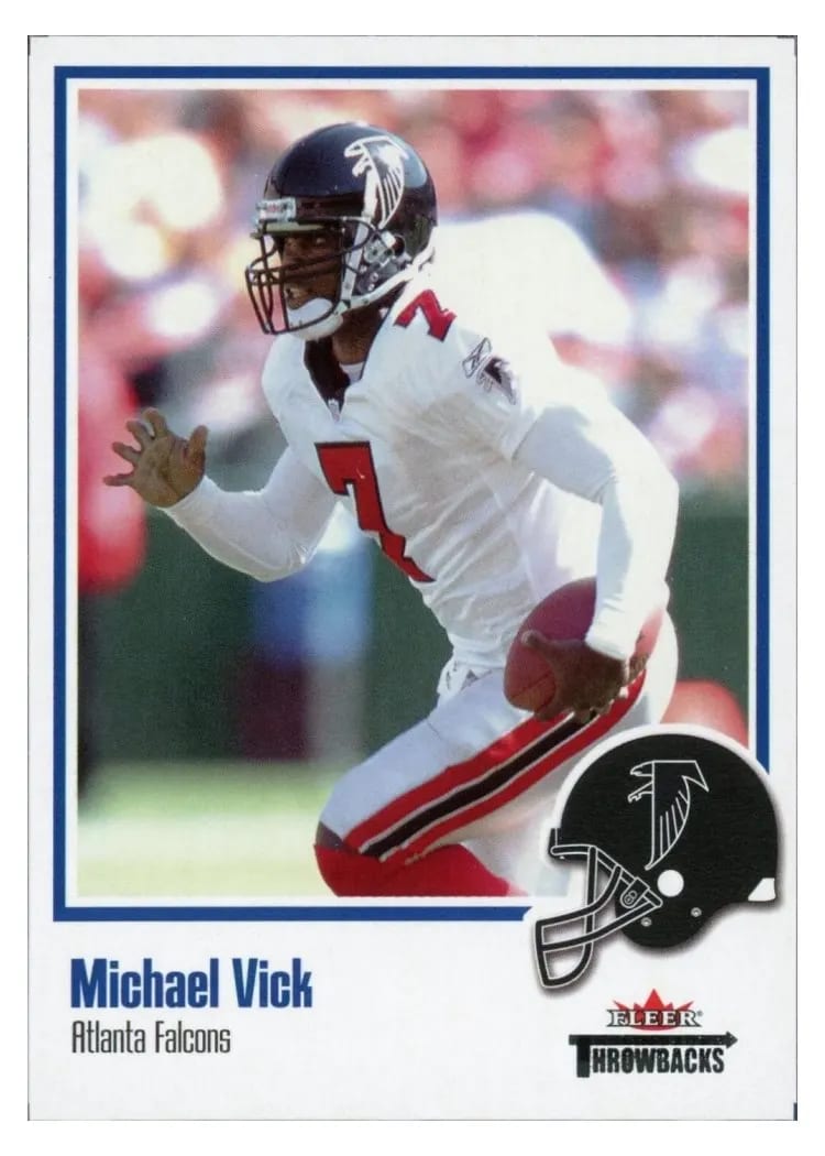 2002 Fleer Throwbacks Michael Vick #80 card