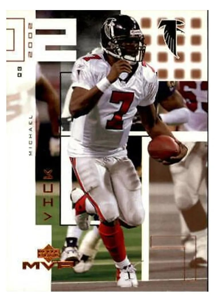 2002 Upper Deck MVP Michael Vick #10 card