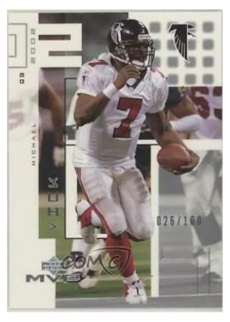 2002 Upper Deck MVP Michael Vick #10 card