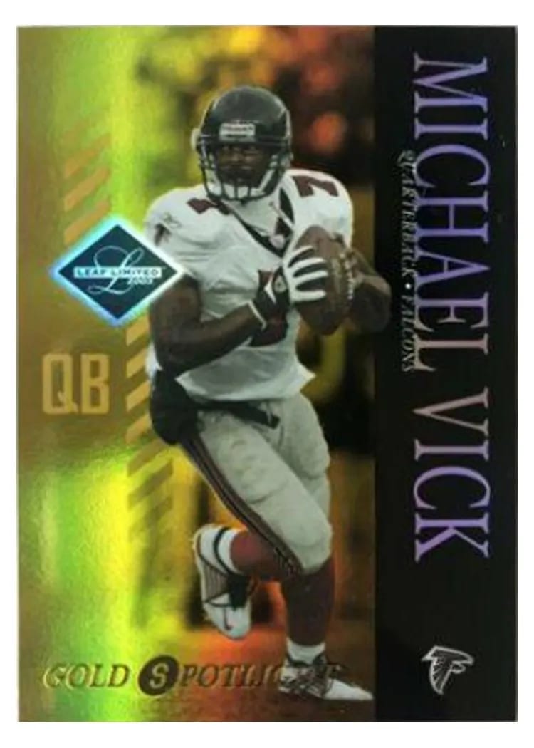 2003 Leaf Limited Michael Vick Gold Spotlight #2 card