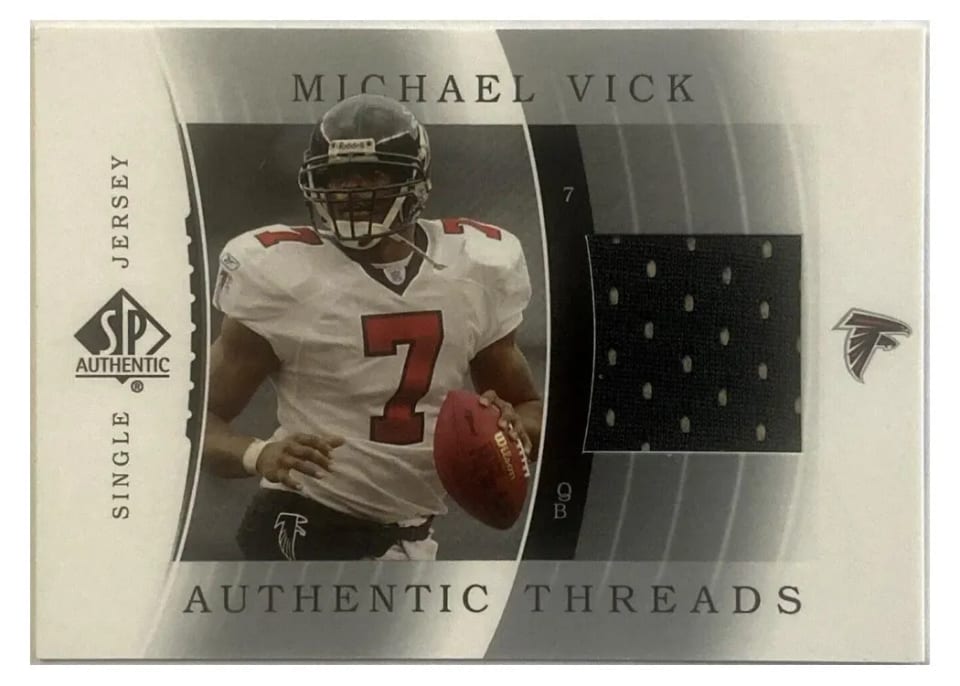 2003 SP Authentic Threads Michael Vick #JC-MV card