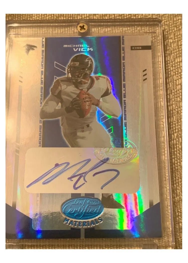 2004 Leaf Certified Materials Michael Vick #5 card