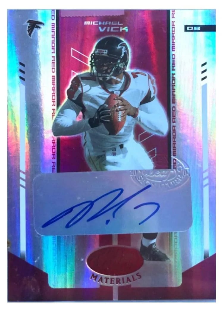 2004 Leaf Certified Materials Michael Vick #5 card